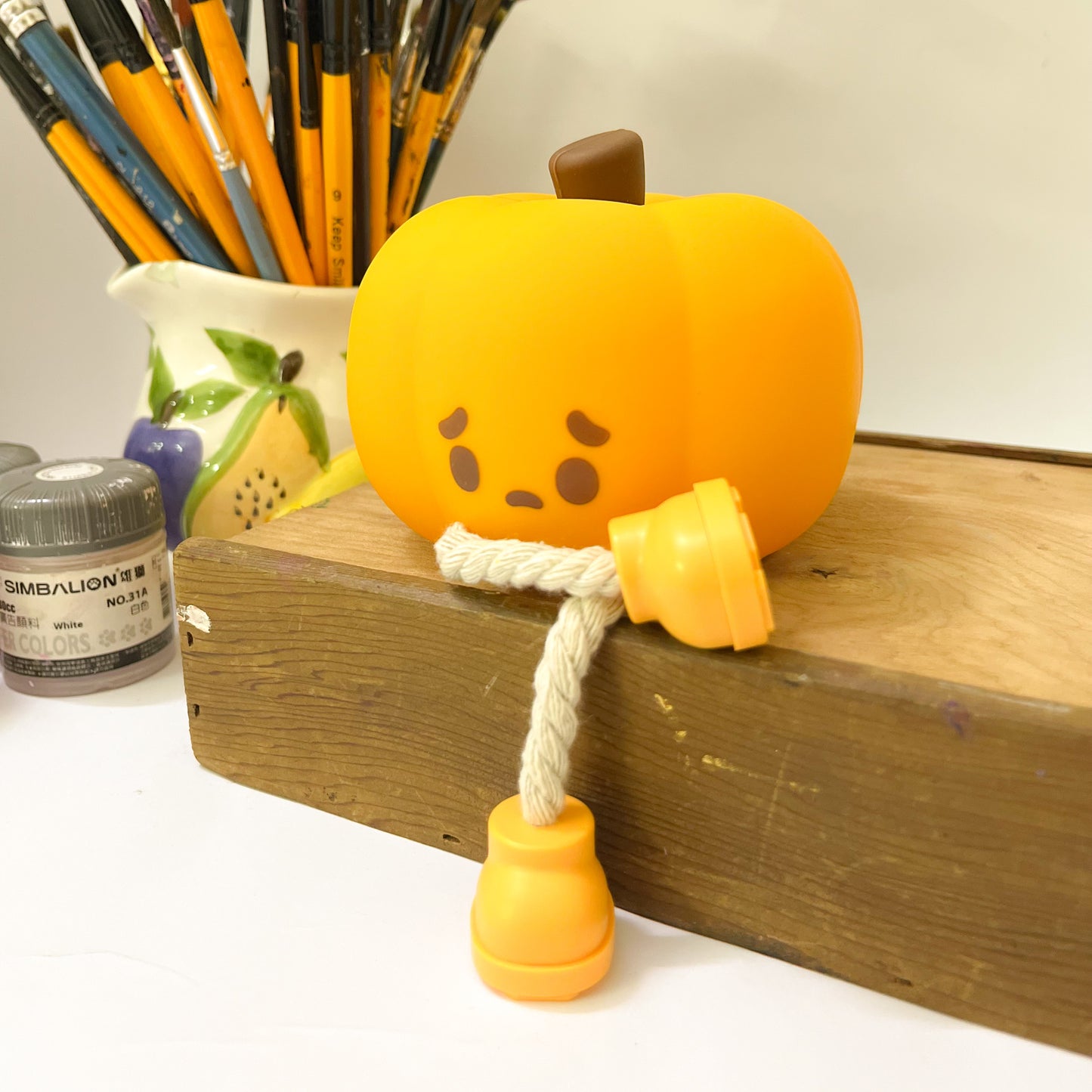 Sad Pumpkin Silicone Lamp – Touch LED Light
