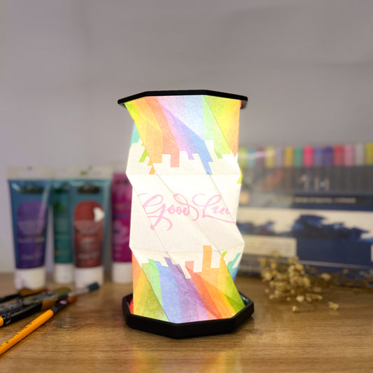 Colorful Origami Paper LED Lamp – Touch Control & Rechargeable Ambient Light